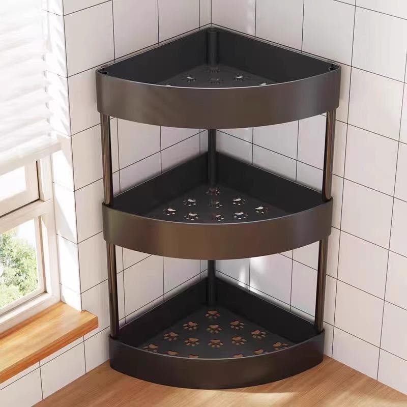26 estilos bancada de cozinha prateleira de canto doméstico sem perfuração semicírculo canto tripé tempero garrafa armaz