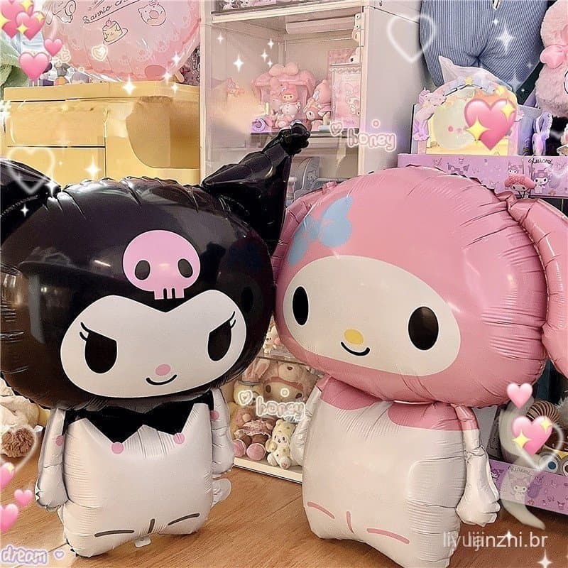 Balão Dos Desenhos Animados Kuromi Melodia Folha Decorações De Festa De Aniversário Crianças Chá De Bebê Brinquedos
