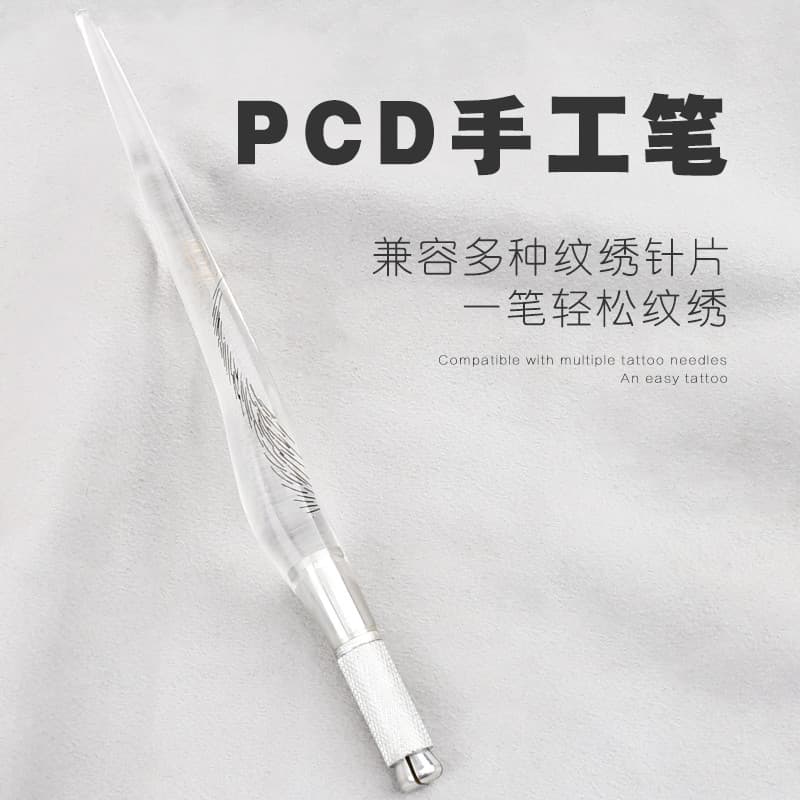 Caneta de tatuagem pcd Cristal Bordado Lápis de Sobrancelha Tatuagem Caneta Artesanal PCD Caneta de Mão Flutuante Lápis