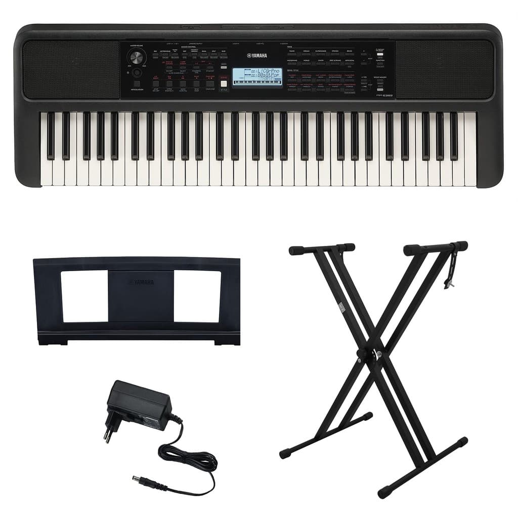Teclado Arranjador Yamaha PSR E383 61 Teclas Suporte X