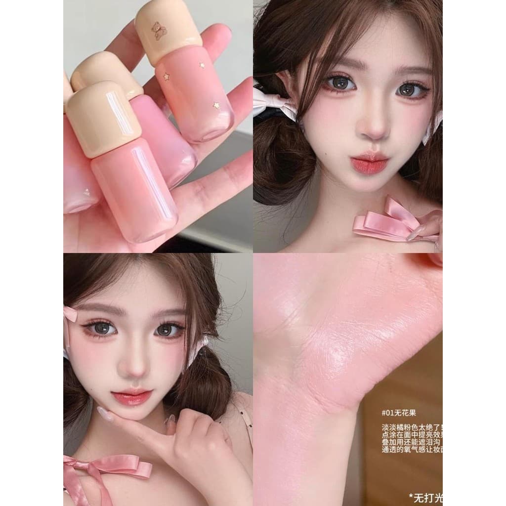 Sensação fresca do rosto claro!Blush loção de venda quente líquido blush iluminador Facial iluminando segurar maquiagem