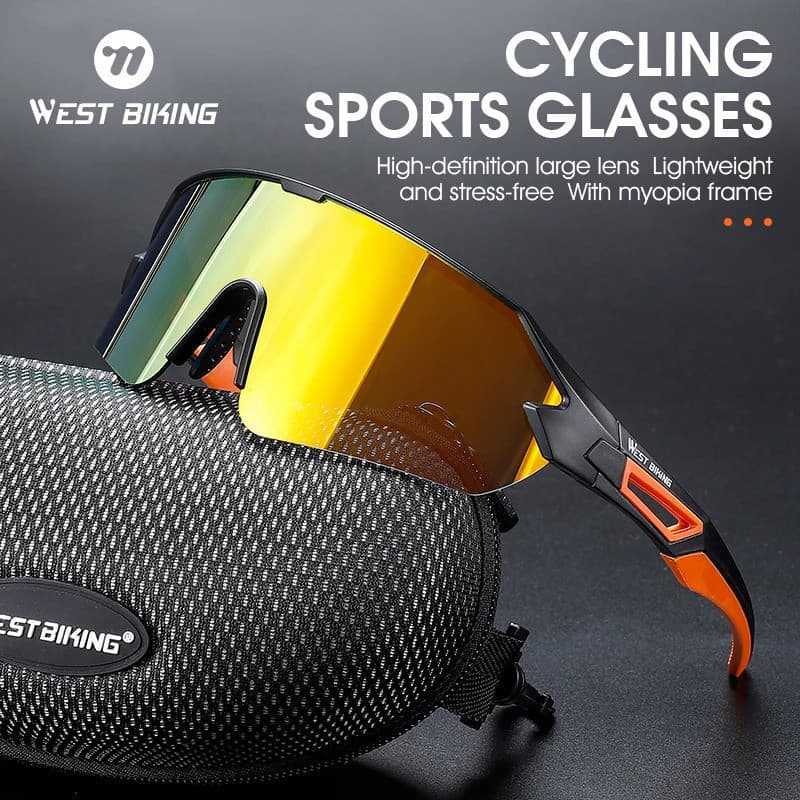 Óculos de Ciclismo WEST BIKING com Proteção UV400, Óculos Esportivos para Homens e Mulheres, Óculos para MTB, Bicicleta