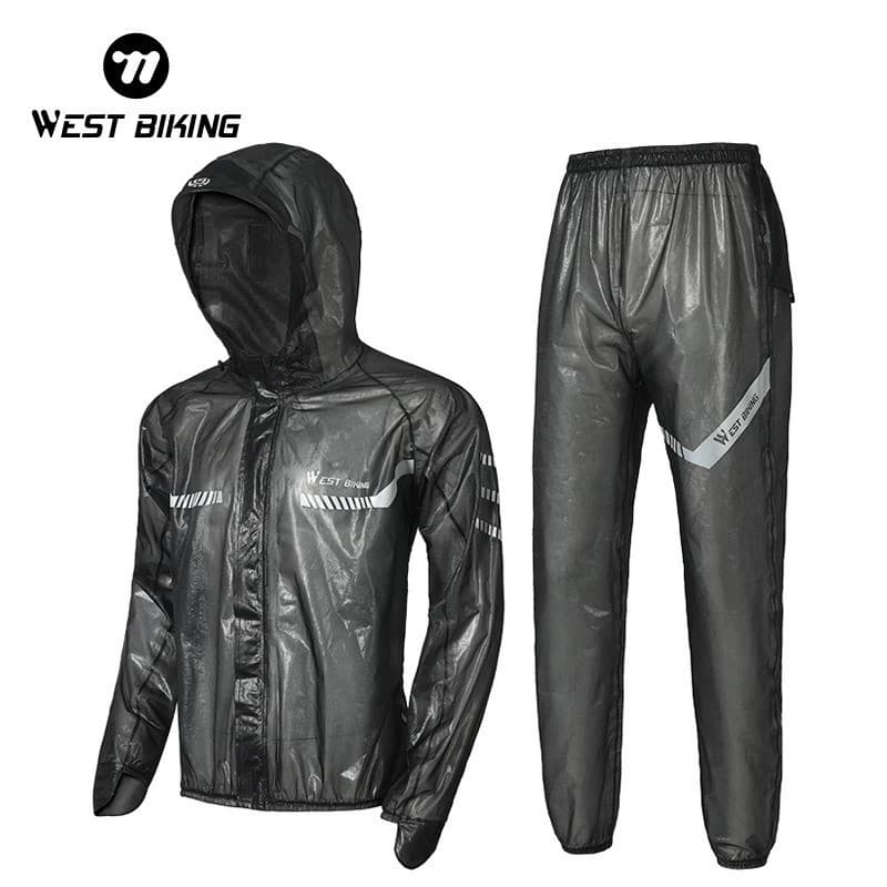 WEST BIKING Capa de Chuva Impermeável para Ciclismo Masculina e Feminina, Camisa de Ciclismo Refletiva, Jaqueta para Bic