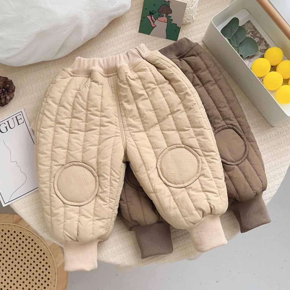Roupas de inverno bebê engrossado quente Sweatpants crianças calças de algodão velo acolchoado calças de bebê outono inv