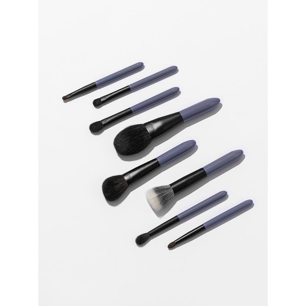 Xingdou conjunto de escova de cabelo de Animal roxo gordinho, 8 pincéis de maquiagem portátil, luz fina, pico de lã, pon
