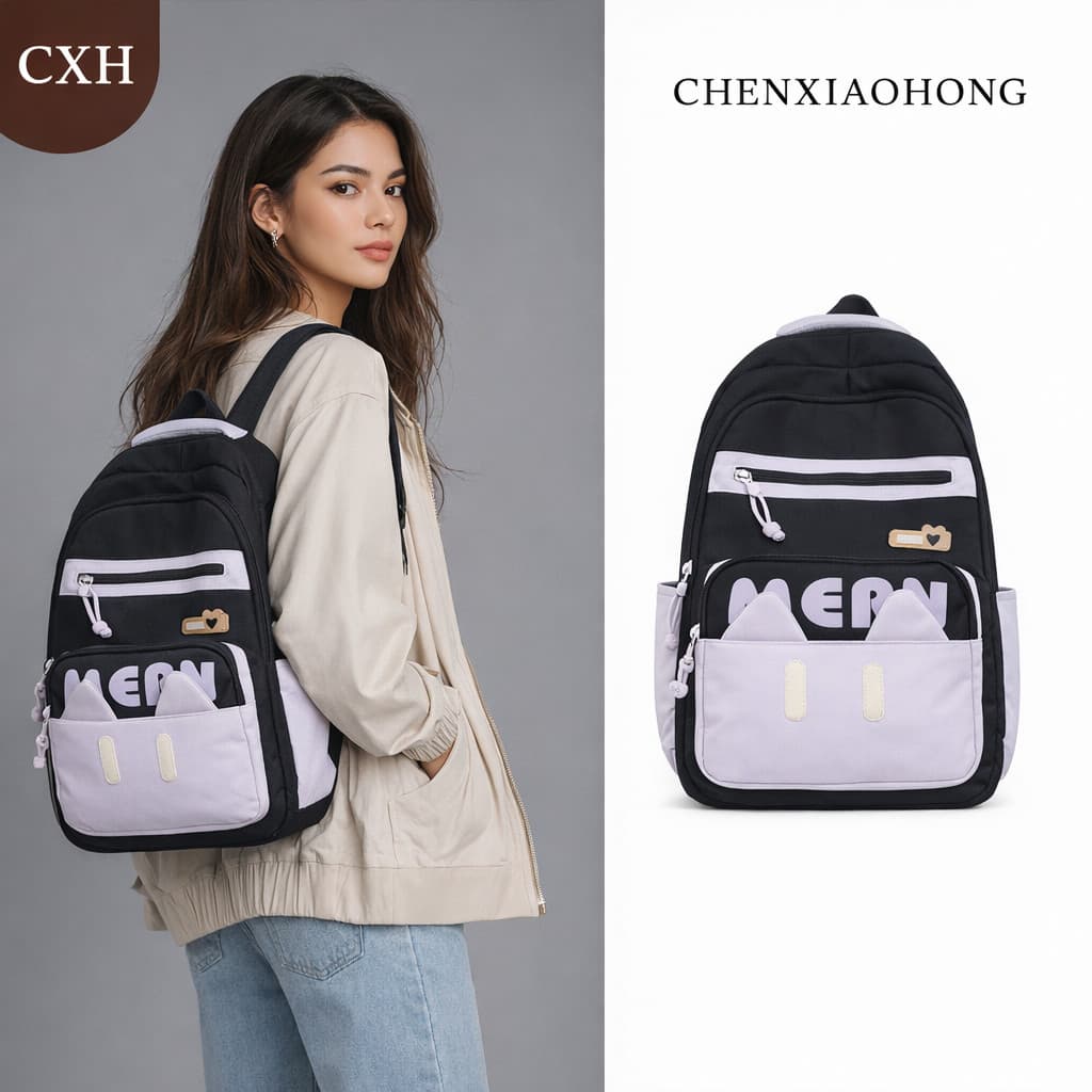 CHENXIAOHONG Mochila de grande capacidade  para homens e mulheres, adequada para estudantes.