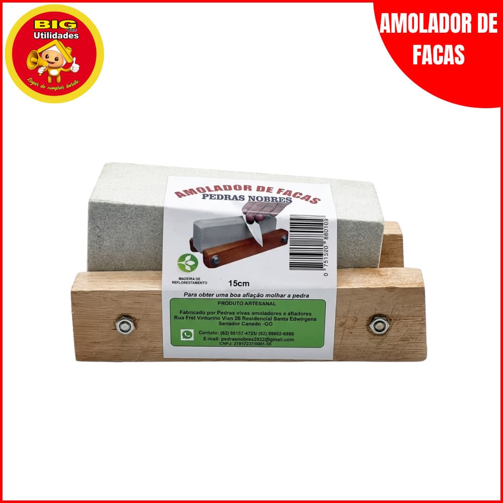 Amolador Afiador De Facas Pedras Nobres Profissional Ergonômico Rápido Resistente