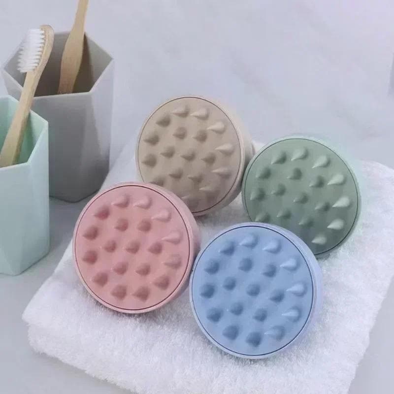 Novo Portátil Silicone Shampoo Cabeça Couro Cabeludo Pente De Lavagem De Cabelo Escova De Massagem Corporal Banheiro Dom