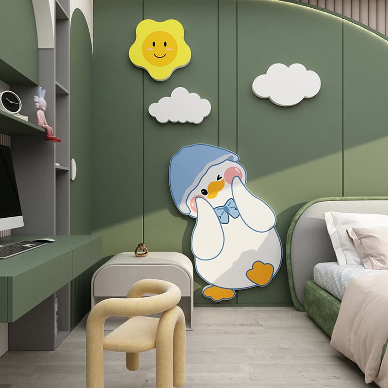 Influenciador nuvens bebê crianças decoração do quarto decorações de parede menina princesa cabeceira quarto pintura ade
