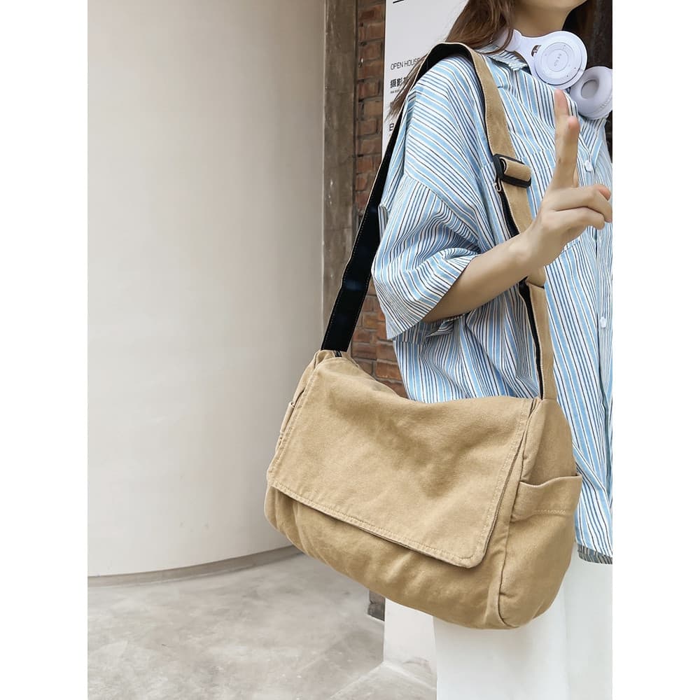 Street Wear esportes grande capacidade lona Retro mochila meninos Casual All-Match saco do mensageiro saco de escola omb