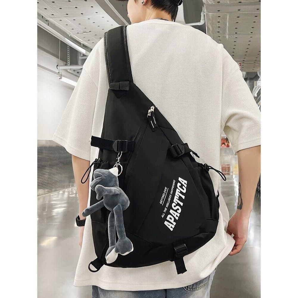 Bolsa mensageiro masculina estilo estudante Commuter grande capacidade na moda esportes ciclismo mochila masculina Stree