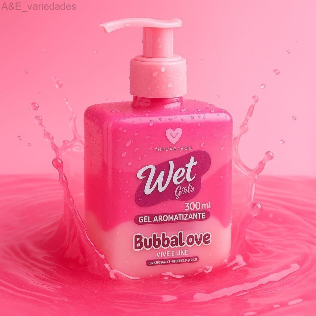 Gel Aromatizante Feminino Tutti Frutti Wet Girls BubbaLove 300ml Fragrância Suave3P6M