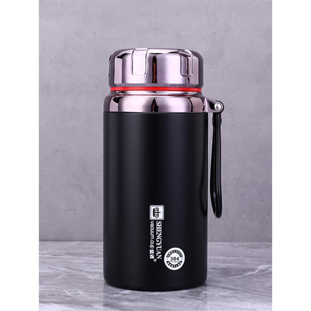 Copo térmico de aço inoxidável 304 de qualidade alimentar, copo de água de grande capacidade, 1500ml, 800ml, masculino,