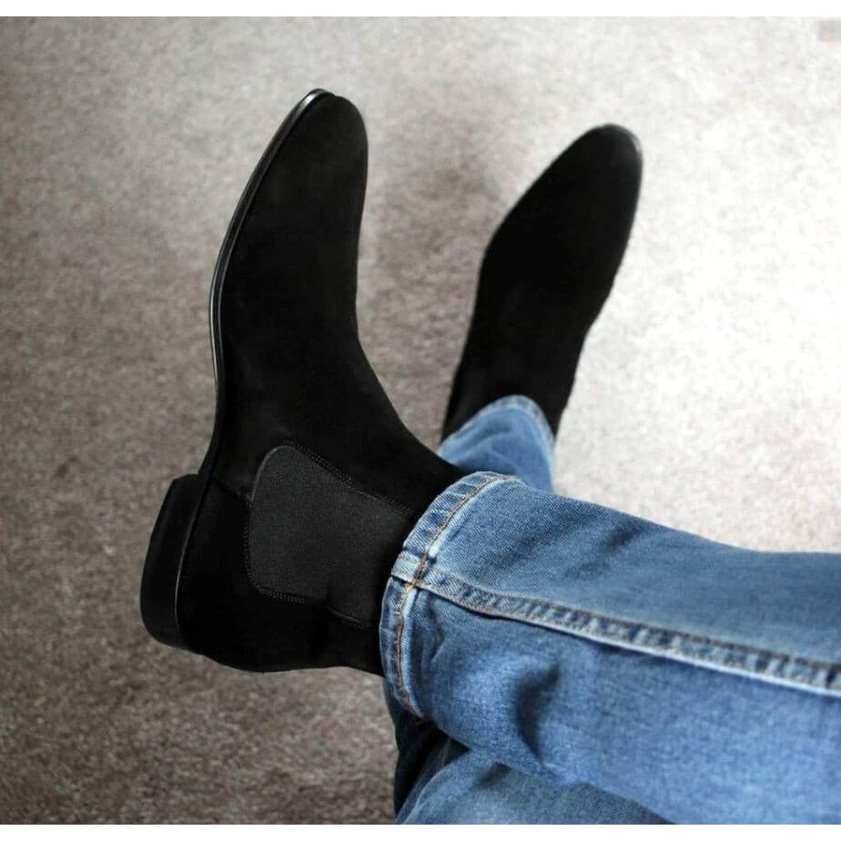 Estilo britânico sapatos masculinos de inverno camurça couro Chelsea botas masculinas Martin botas de alta qualidade sap