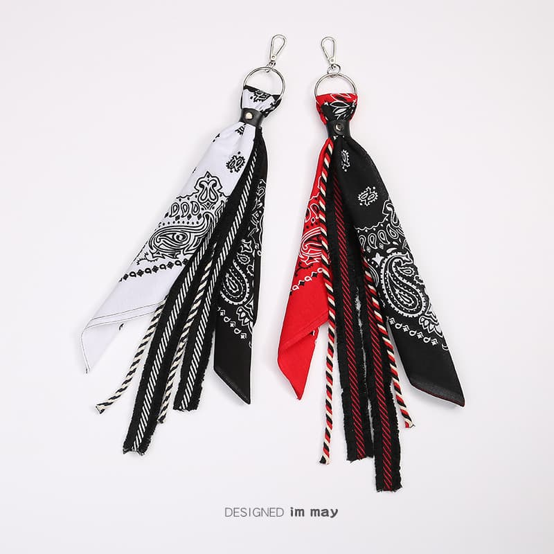 Caju flor lenço quadrado street Wear calças de rua cachecol hiphop calças corrente cintura cachecol Hip Hop Streamer pen