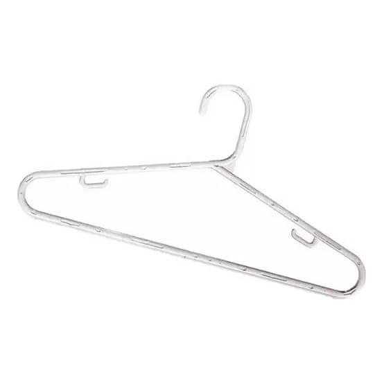 Kit 50 Cabides Acrílico Tradicional Fino + 50 Cabides Transparente