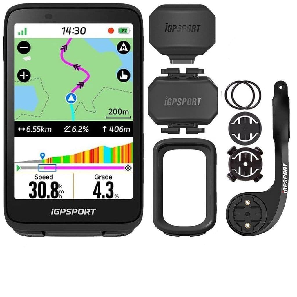 Ciclocomputador com GPS Igpsport Binavi Touch Screen Bundle