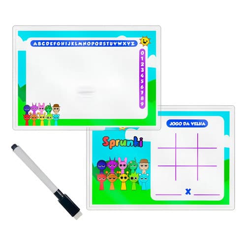 10 Lousa Mágica Educativa Caneta Infantil Tema Jogo Sprunki