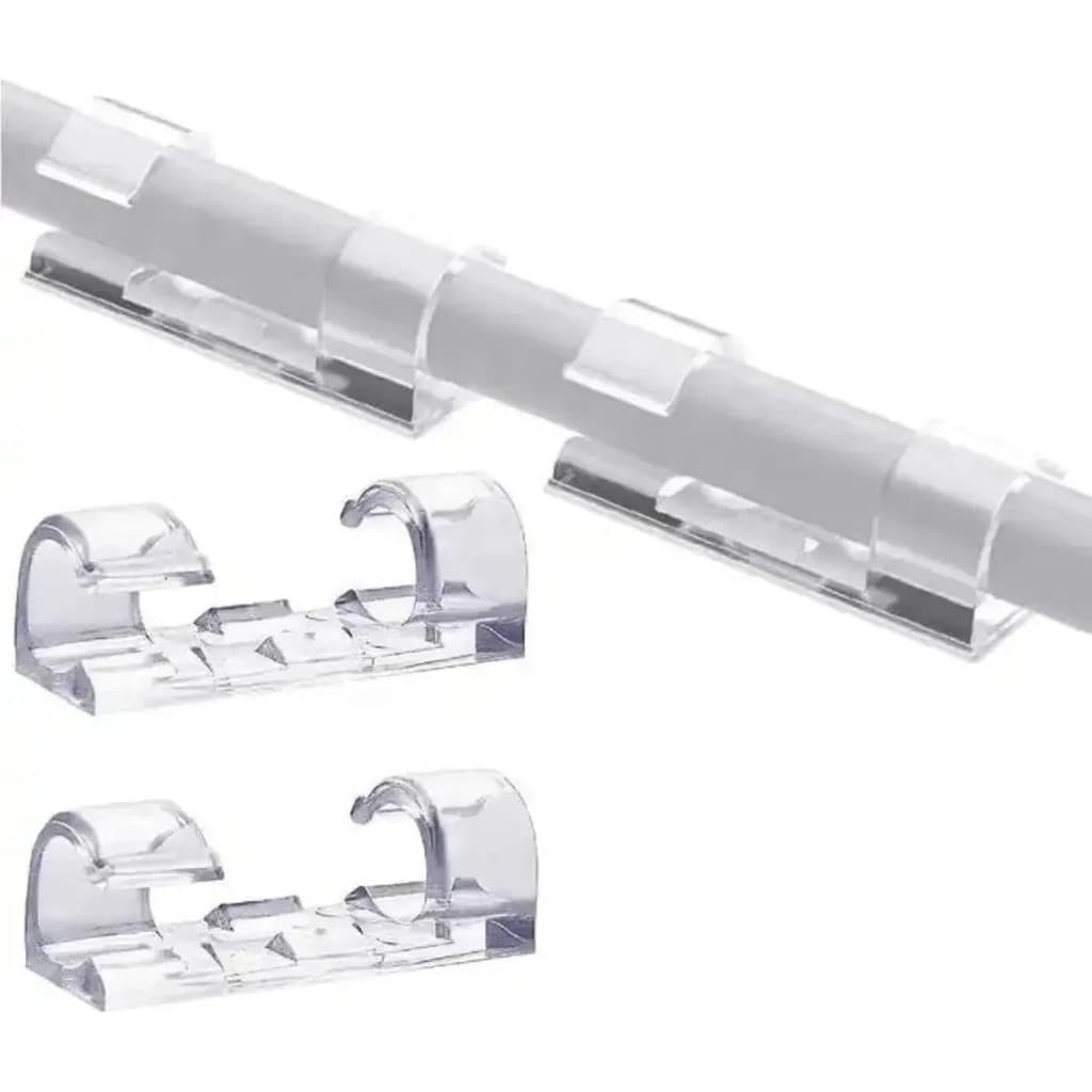 Kit 20 Clips Organizador Fixador Adesivo De Cabo Fio Parede