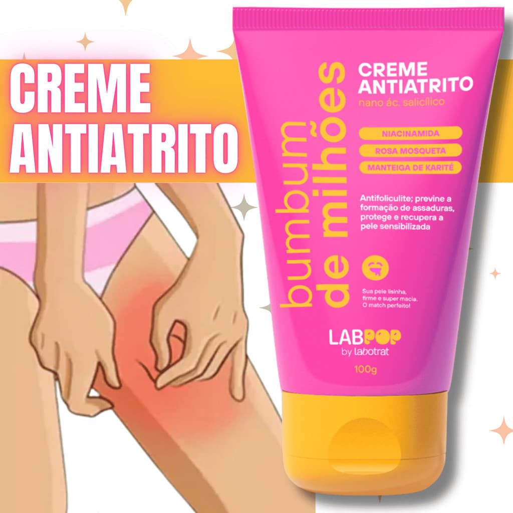 Creme Antiatrito cuidado assaduras nas cochas e foliculite recupera parte sensivel