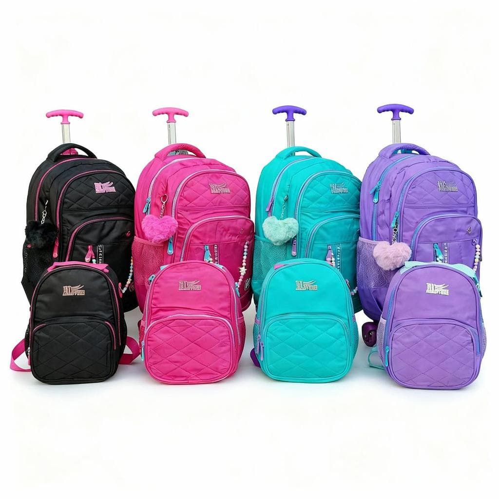 Kit 3  Mochila Grande + Mini Mochila +Bolsa de Mão  – Conjunto Versátil para Estudantes e Viagem