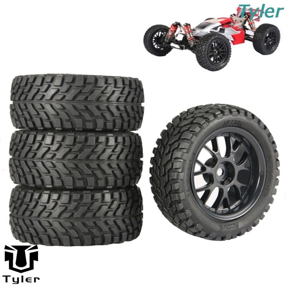 Roda De Pneus TYLER 75 Mm , Rally De Borracha 124019 Carro MN90 RC , 144001 124018 Sextavados Aro De Escalada