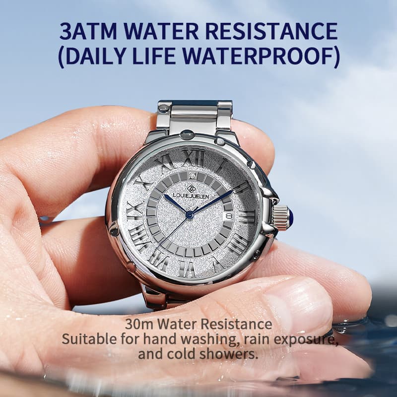 Novo estilo casal relógio marca suíça banda de aço movimento automático à prova dwaterproof água estudante relógio de qu