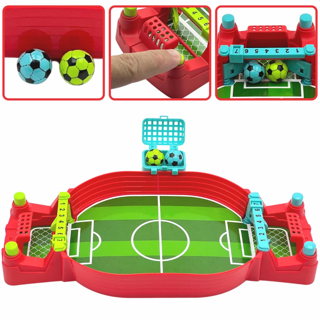Jogo Futebol Mini Tabuleiro Pebolim Divertido Gol Toto Interativo Vermelho