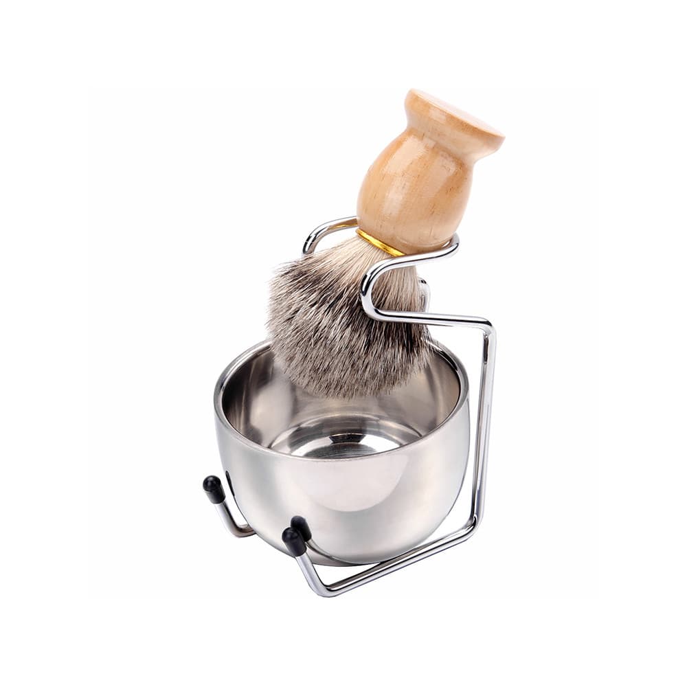 Homens barbear saboneteira escova navalha manual aparar conjunto completo ferramenta escova de limpeza manual conjunto