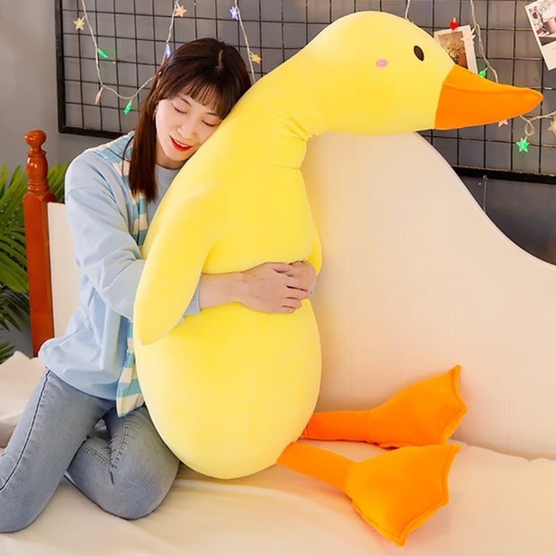Bonito escultura de areia pato brinquedo de pelúcia dormir travesseiro menina crianças presente aniversário Ragdoll infl