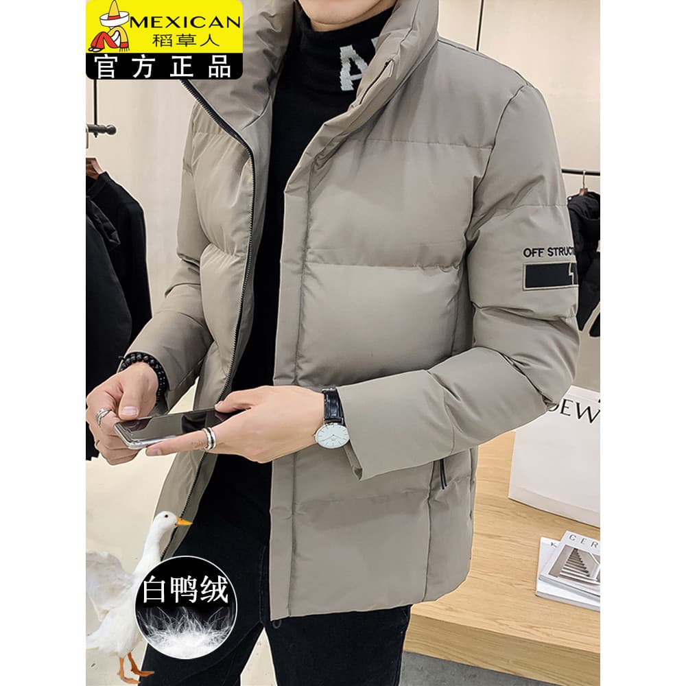 Espantalho inverno para baixo jaqueta masculina 2026 novo estilo quente algodão acolchoado jaqueta Casual solto acolchoa