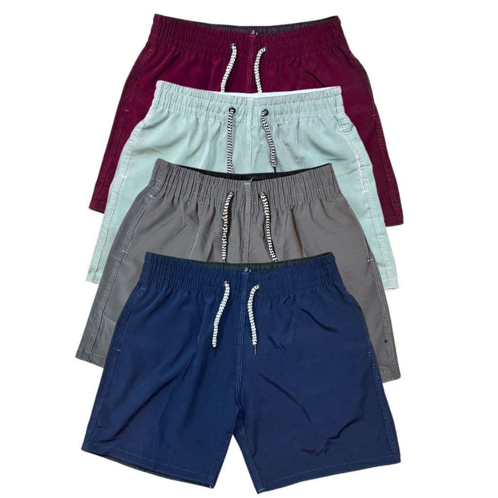 Kit Bermudas Infantil e Juvenil Tactel Grosso com Bolsos – Coloridas | Tamanhos 8 e10 Anos