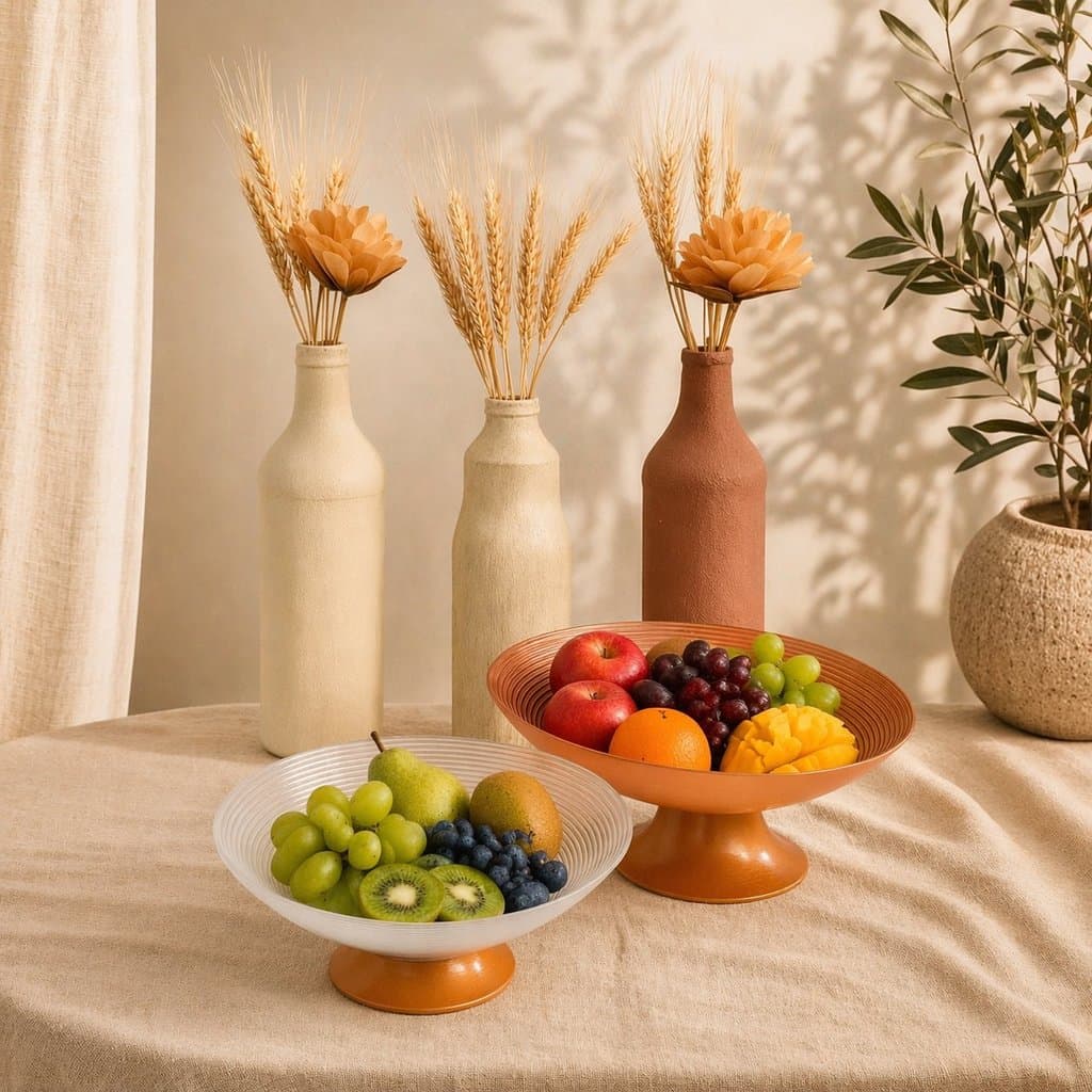Saladeira Organizador De Frutas Fruteira Transparente Resistente Tipo Vidro Gourmet A Queda