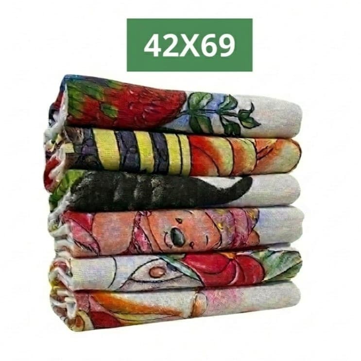 Kit Pano De Prato Estampado Medio Cozinha Com 5 Peças - Envio Imediato