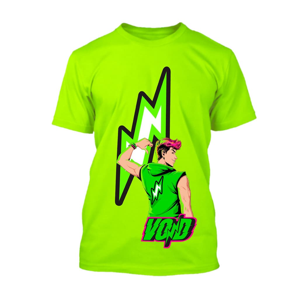 Camiseta Infantil Menino Menina Nova Coleção Void Leozinho Leozin Ketlen e Emili Vick Viral Internet Verde Trend