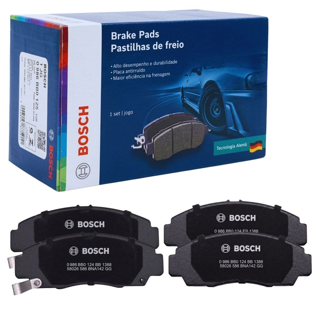 JOGO PASTILHA DE FREIO A DISCO DIANTEIRA BOSCH ORIGINAL HONDA ACCORD 3.5 2008 a 2012  CIVIC 1.8 2.0