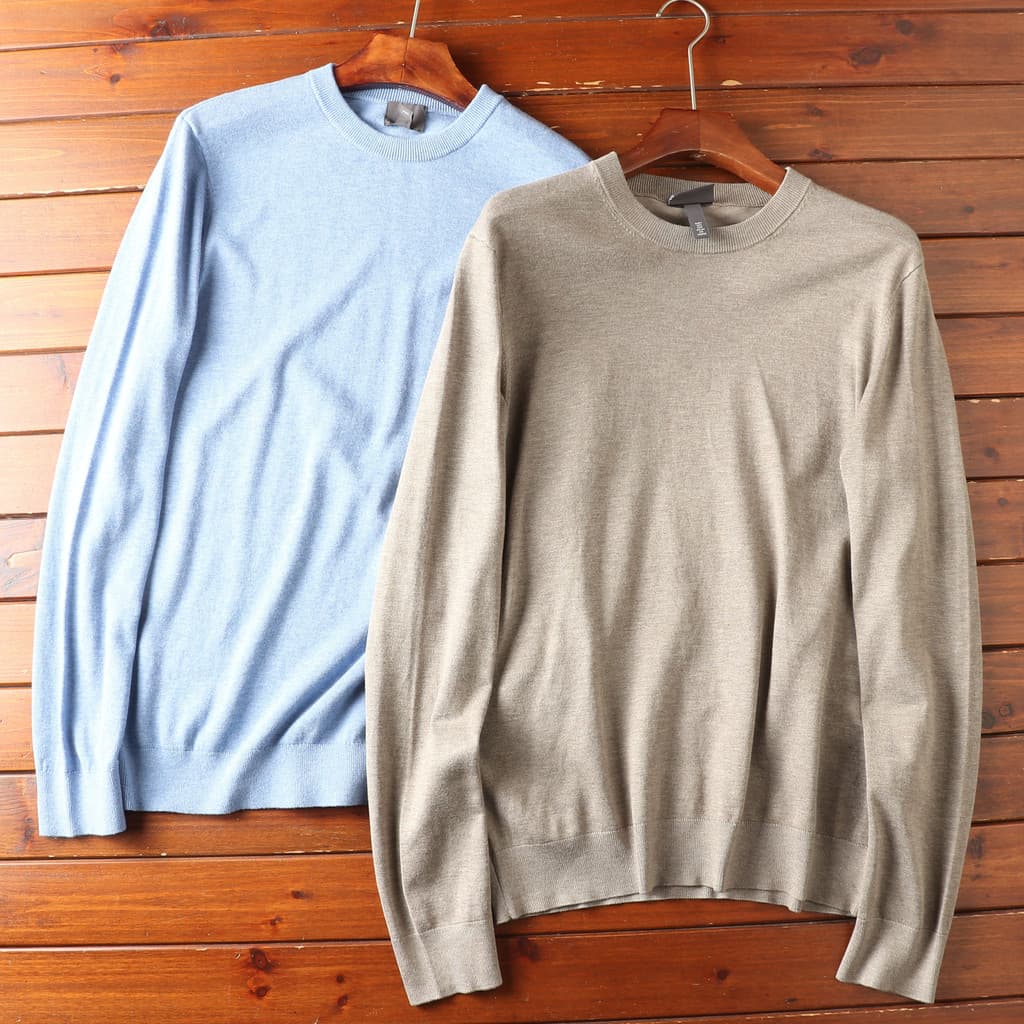Pedidos Norte-Americanos de Comércio Exterior!Estilo de colheita de vazamento outono inverno masculino malha em torno do