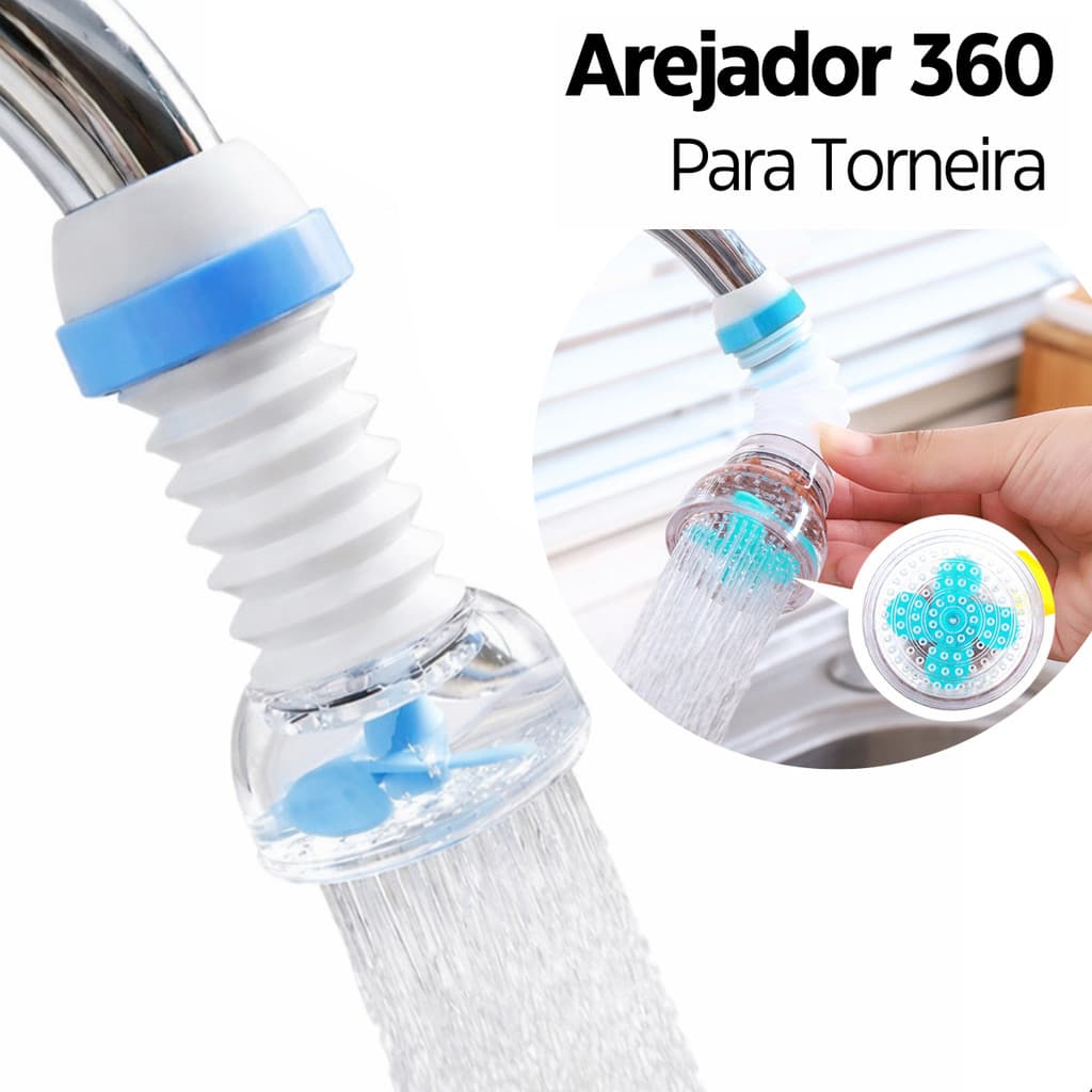 Arejador Para Torneira Cozinha Bico Giratório 360