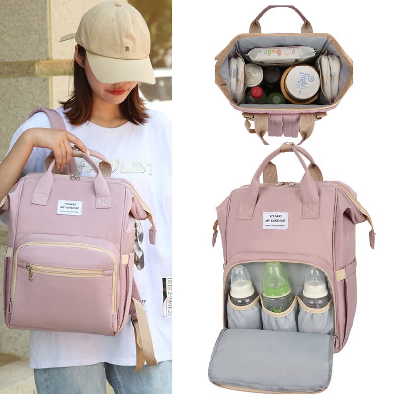 Bolsa de mamãe 2024 novo estilo moda mochila de grande capacidade passeio bebê mamãe passeio mochila bolsa de mamãe bols