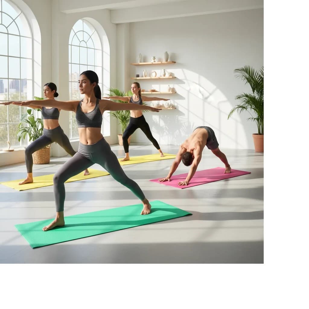 Kit 10 Colchonetes EVA Tapete Yoga 100x50x1cm 10mm Coloridos Yoga Academia Pilates Ioga Premium
