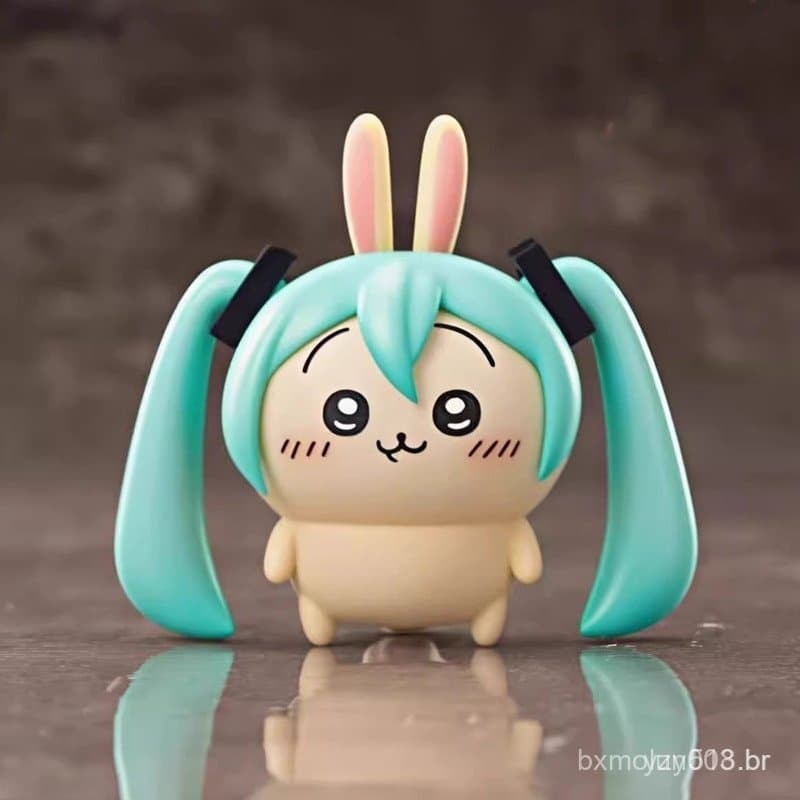 20255 cm Kawaii Dos Cartoon Chiikawa Coelho Cosplay Hatsune Miku Boneca de Personagem de Anime Fofo Modelo GK Brinquedo