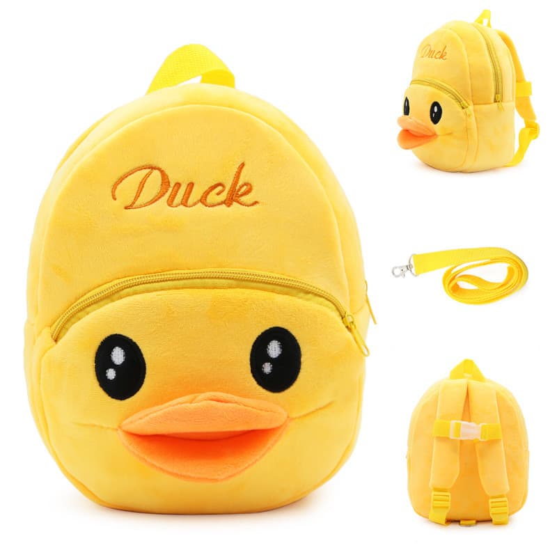 Pequeno pato amarelo crianças mochila de pelúcia bebê masculino bonito pequena mochila jardim de infância Outing Mini mo
