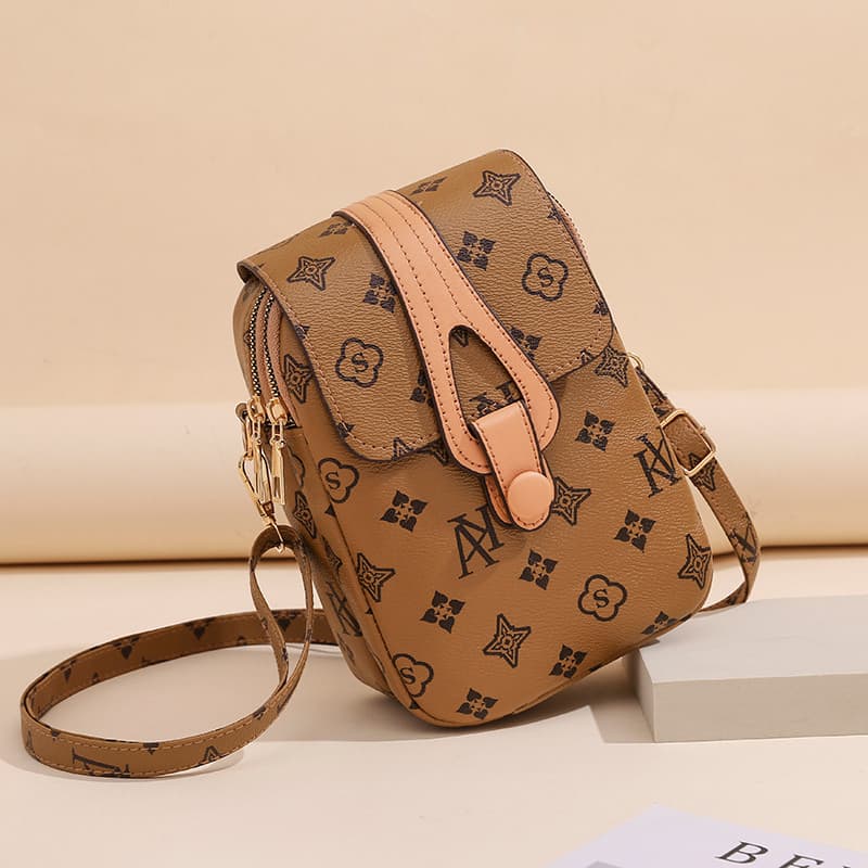 Bolsa de couro macio para celular 2023 novo estilo influenciador Mini mensageiro bolsa pequena High-End estilo ocidental