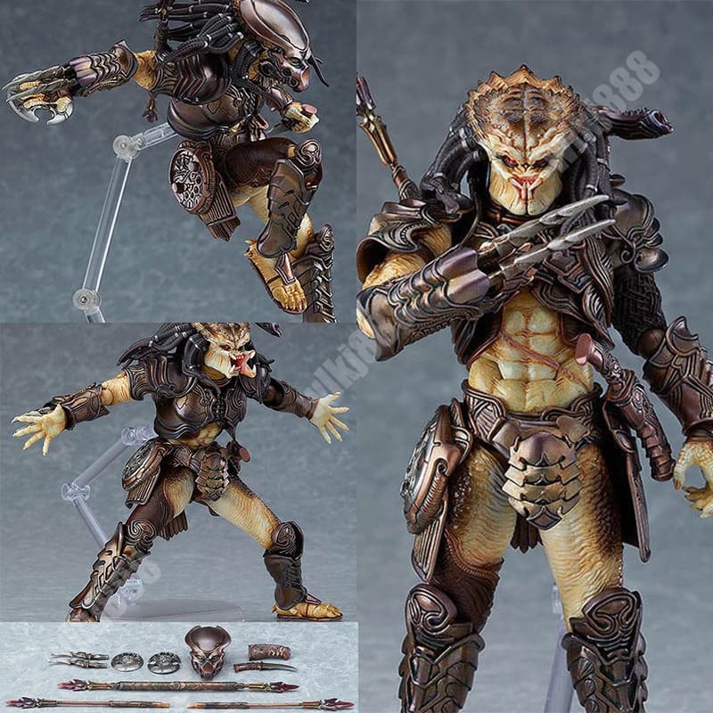 Alienígenas.vs.predador Figma SP-109 Predador-108 Ação Alienígena Figura De Alienígenas Modelo De Face Mudável Decoração