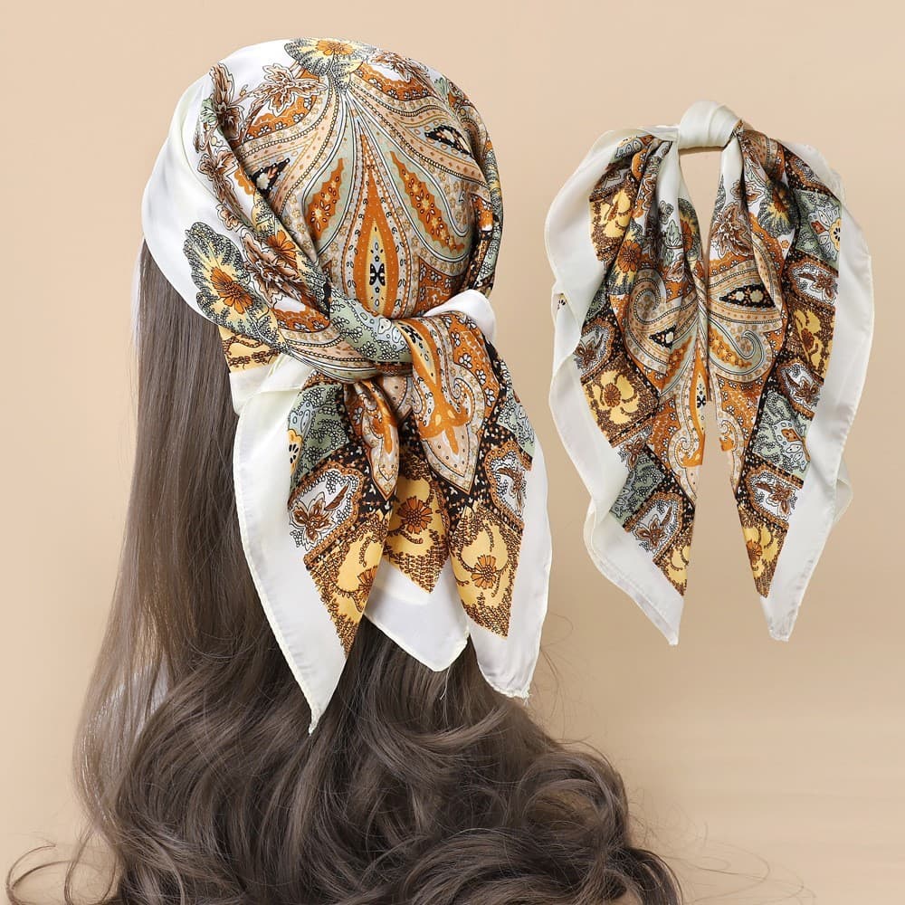Estilo étnico bandana Hip-Hop caju flor europeu americano Retro único feminino bandana na moda dança de rua testa cachec