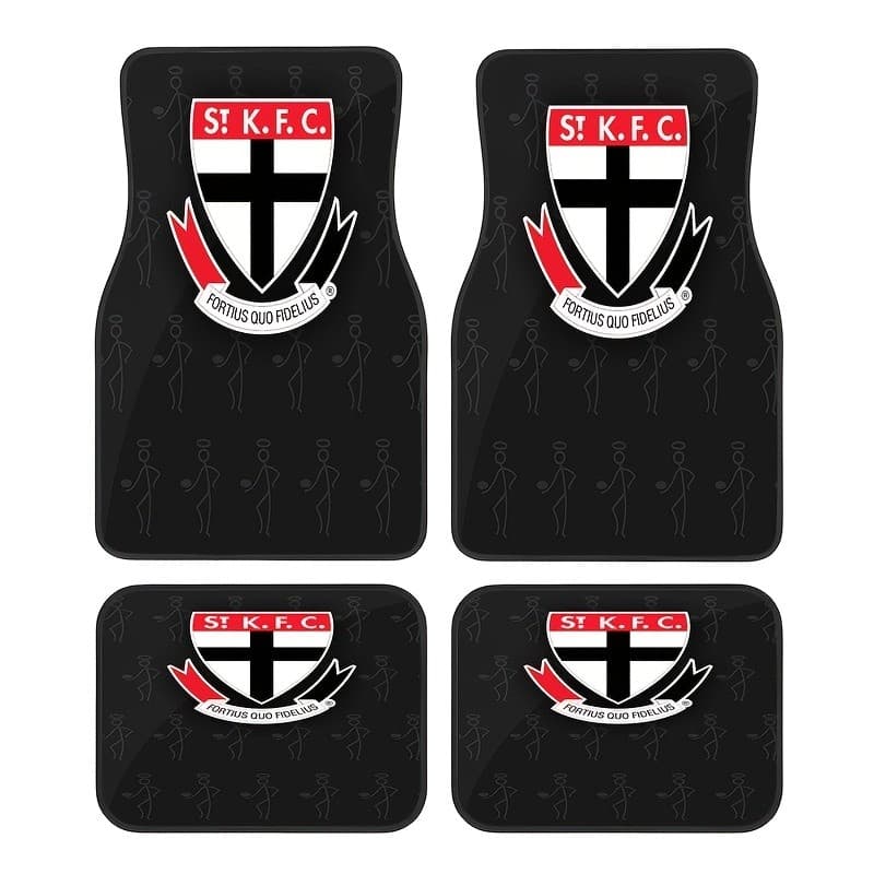 4 Unidades , Tapetes De Borracha De Carro Com Padrão Estilo AFL St Kilda , Carpete Antiderrapante Universal , Acessórios