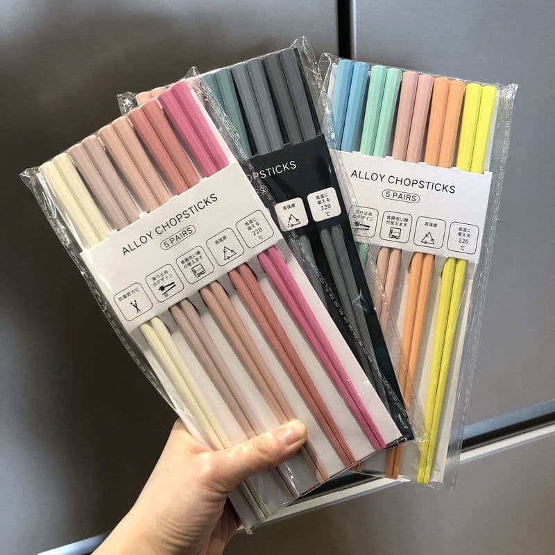 Pauzinhos coloridos de alto valor para uso doméstico, uma pessoa, um pauzinho, rosa, menina, coração, Macaron, Anti-mofo