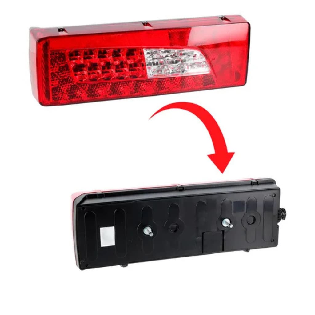 Par Lanterna Led Traseira Compativel Scania Streamline Highline 2013 2014 2015 2016 2017 2018 2019 Com ou Sem Conector