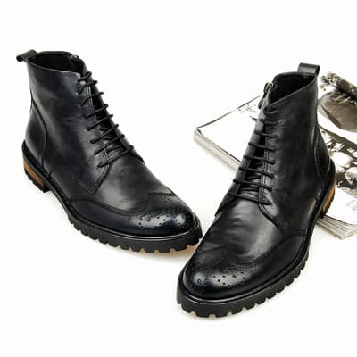 2024 Novo Estilo Sapatos Masculinos Britânico Retro Couro Genuíno Martin Botas Masculinas Sapatos da Moda Botas Curtas S