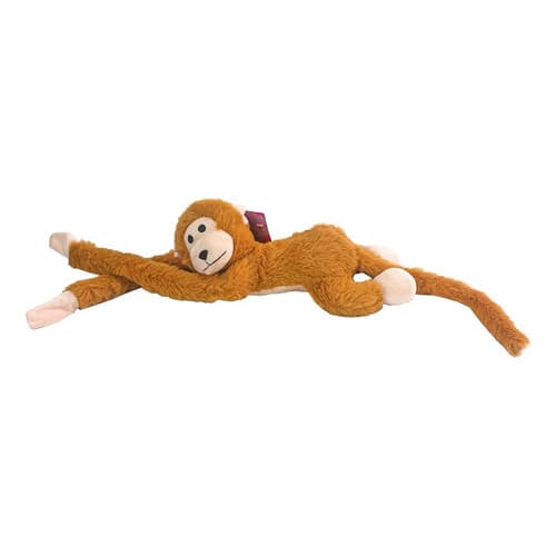 Brinquedo Pet Mordedor Pelúcia Macaco Grande Sonoro Cor Marrom-claro